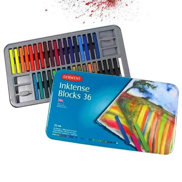 Derwent Inktense Blocks - 36-Colour Comprehensive Set