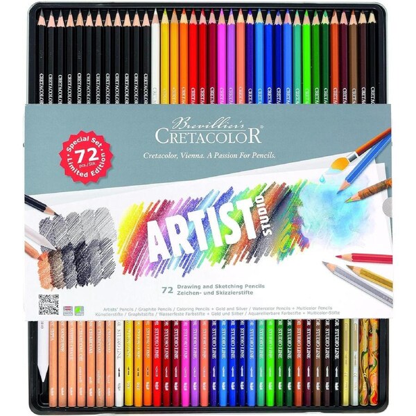 Cretacolor Artist Studio 72-Piece Drawing & Sketching Pencil Set