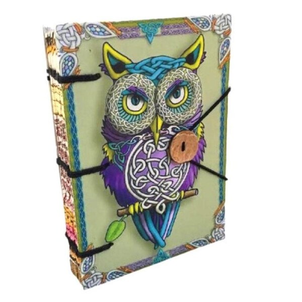 Owl Journal with Printed Paper - Hard Cover
