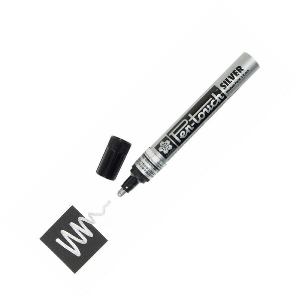 Sakura Pen Touch Permanent Metallic Paint Marker Silver 2.0mm
