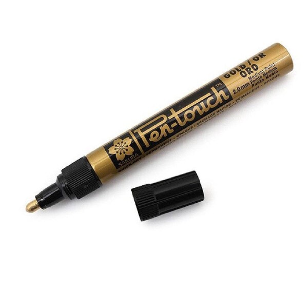 Sakura Pen Touch Permanent Metallic Paint Marker Gold 2.0mm