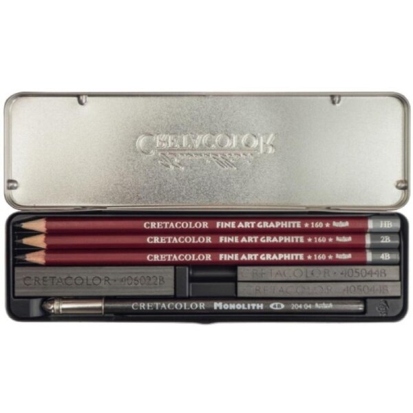 Cretacolor Artist Graphite Drawing & Sketching Set (9-Piece Tin)