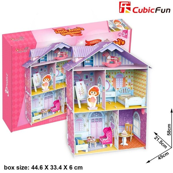 Cubic Fun Little Artist's Dollhouse 3D PuzzleModel Building Kit
