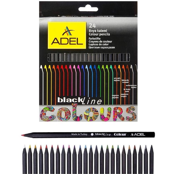 Adel 24 Special Blackline Colouring Pencils