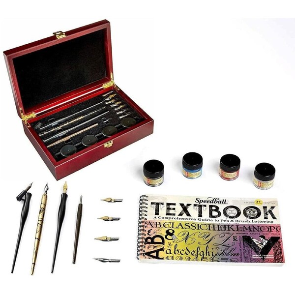 Speedball Calligraphy & Lettering Wooden Box Set - Collector's Edition