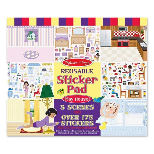 Melissa & Doug Reusable Sticker Pad Play House