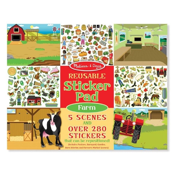 Melissa & Doug Reusable Sticker Pad - Farm