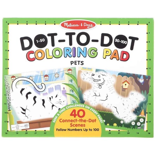 Melissa & Doug ABC Dot-to-Dot Colouring Pad - Pets