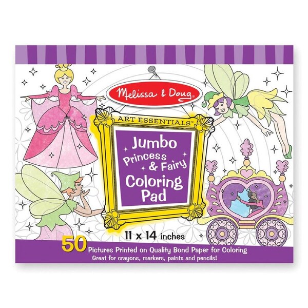 Melissa & Doug Jumbo Colouring Pad Princess & Fairy