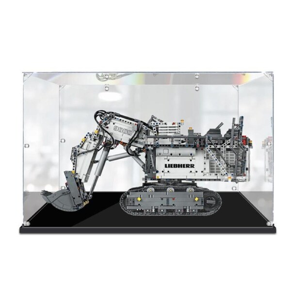 Acrylic Display Case for LEGO 42100 Technic Liebherr R 9800 Excavator Figure Storage Box Dust Proof Glue Free