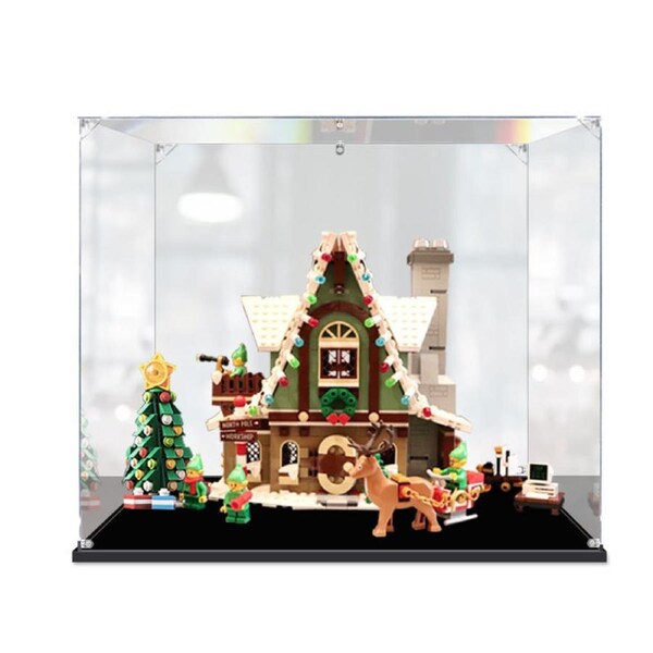 Acrylic Display Case for LEGO 10275 Creator Expert Elf Club House Figure Storage Box Dust Proof Glue Free