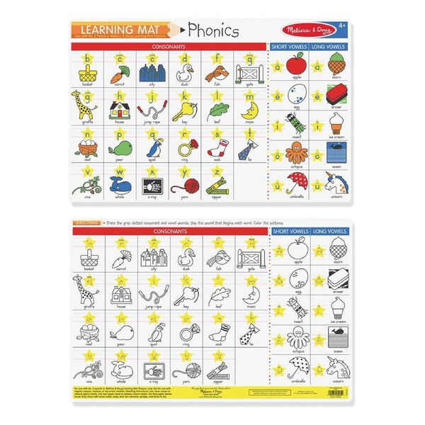 Melissa & Doug Phonics Write-A-Mat MND5030