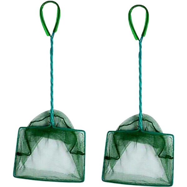 Ozoffer 2x Aquarium Fish Tank Fish Net Coldwater Marine Netting Scoop 12.5cmx 32cm