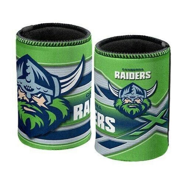 NRL Stubby Can Cooler - Canberra Raiders - Drink - Rubber Base - Neoprene