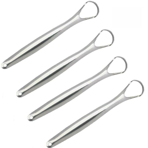 Ozoffer Stainless Steel Tongue Tounge Cleaner Scraper Dental Care Oral Hygiene Mouth Kit