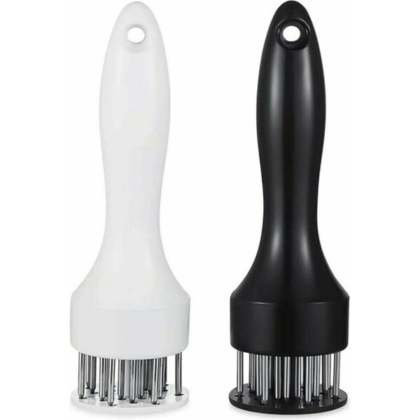Ozoffer 21 Needles Meat Tenderizer Hammer Pin FZ Stainless Steel Beef Meat BLACK & WHITE