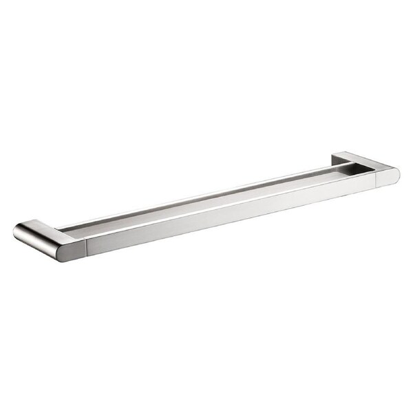 Flores Double Towel Rail 800mm Brushed Nickel