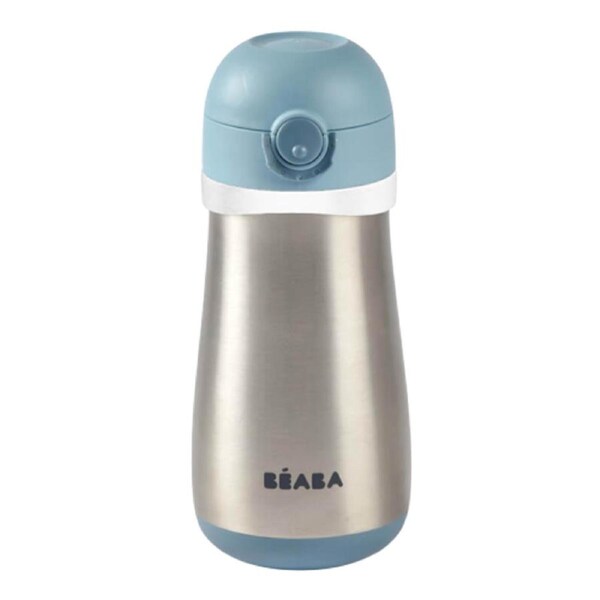 Beaba Stainless Steel Spout Bottle 350ml - Windy Blue