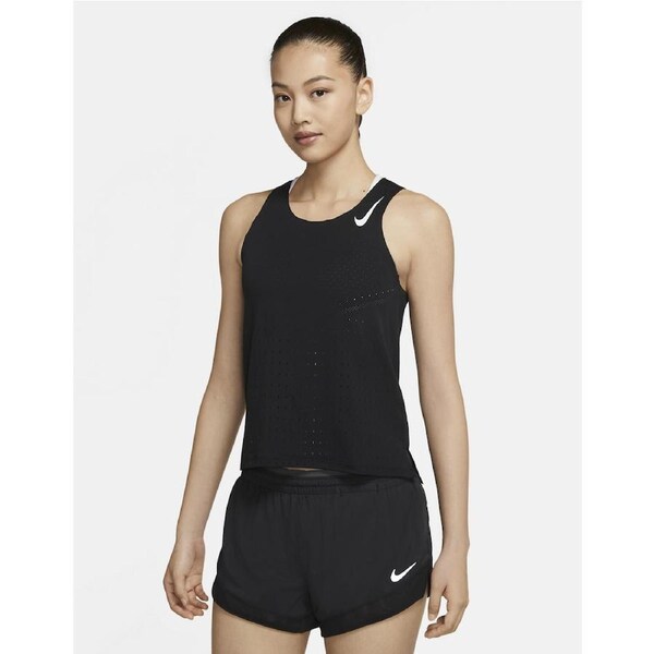 Nike Womens Aeroswift Running Singlet Run Jog Gym - Black XS
