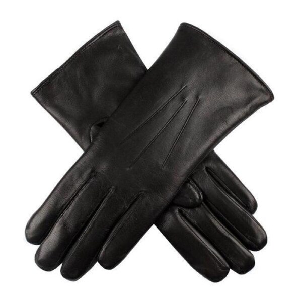 DENTS Ladies Premium Kangaroo Leather Cashmere Lined Gloves Winter Womens - Black Large