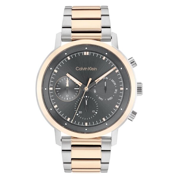 Calvin Klein Two-Tone Steel Grey Dial Men's Multi-function Watch - 25200064