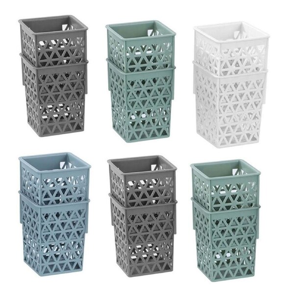 12pc Boxsweden Trinity Basket/Organiser Home Storage/Container 10cm Assorted