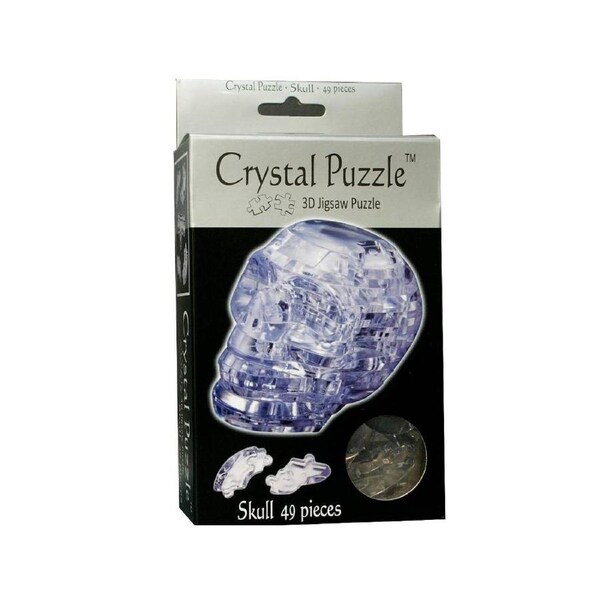 3D Clear Skull Crystal Puzzle