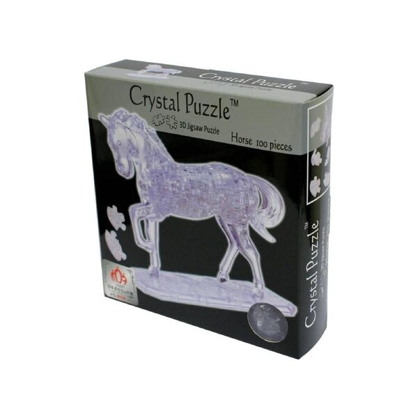 3D Clear Horse Crystal Puzzle