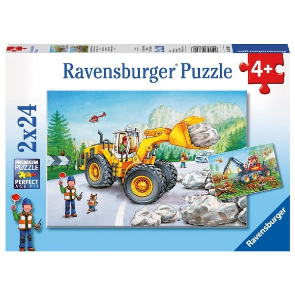 Ravensburger - Diggers at Work Puzzles 2 x 24 Piece