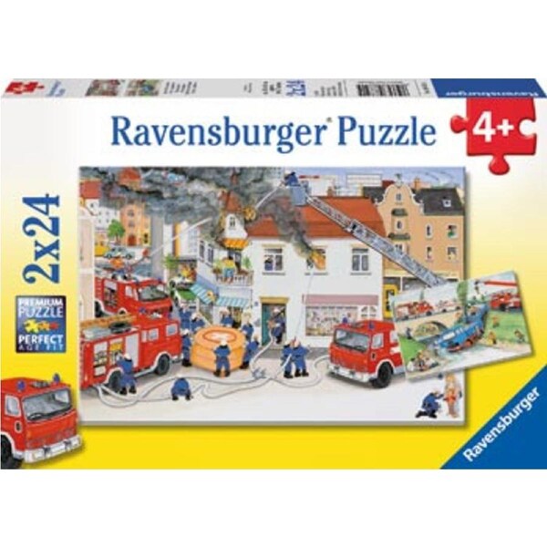 Ravensburger - Busy Fire Brigade Puzzles 2 x 24 Piece