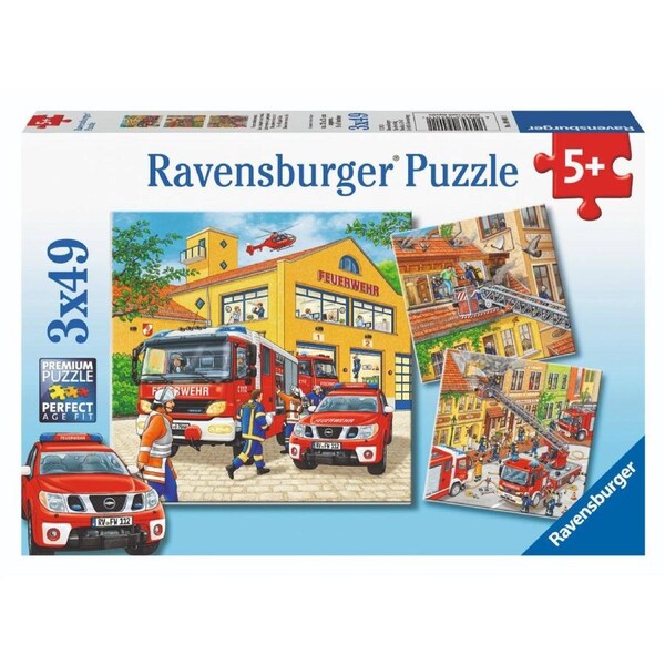 Ravensburger - Fire Brigade Run Puzzle 3x49 Piece