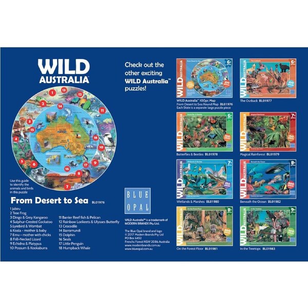 Bopal Wild Aust From Desert To Sea Puzzle - 100 Pce