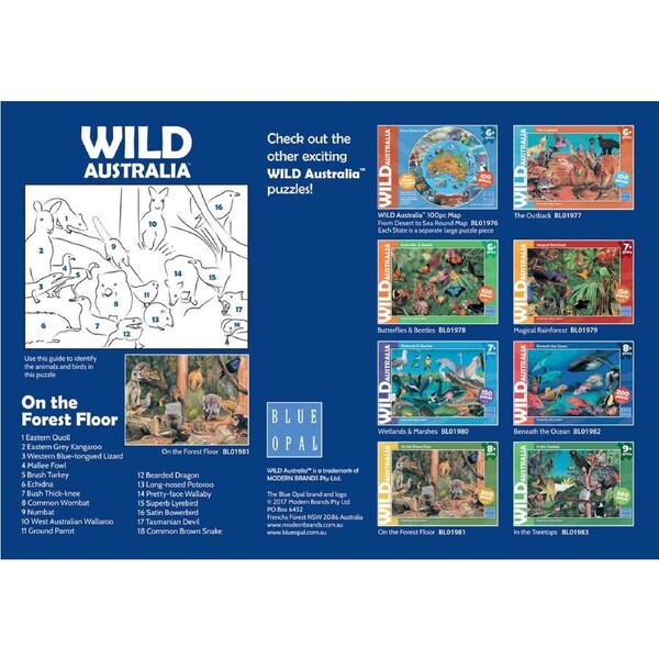 Bopal Wild Aust On The Forrest Floor Puzzle 200 Pce