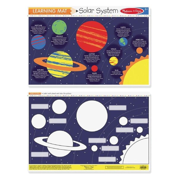Melissa & Doug Planets Write-A-Mat