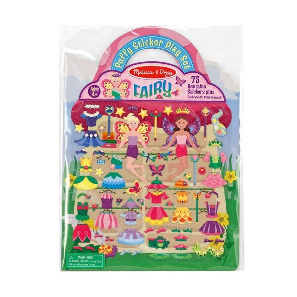 Melissa & Doug Reusable Puffy Sticker Play Set - Fairy