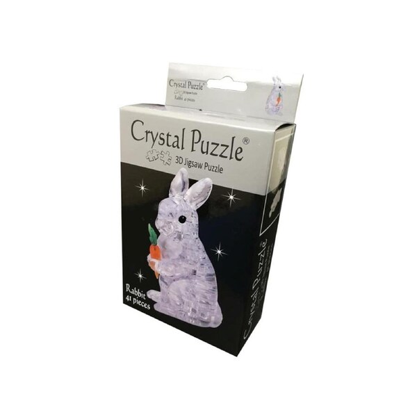 3D Clear Rabbit Crystal Puzzle