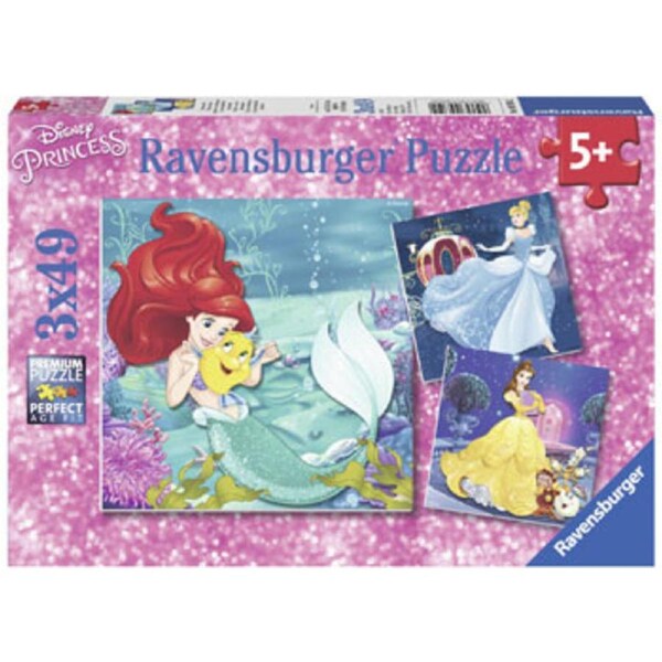 Ravensburger - Disney Princesses Adventure Puzzles 3x49 Pce