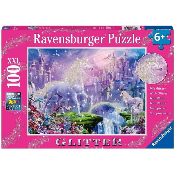 Ravensburger - Unicorn Kingdom Puzzle Glitter 100 Piece