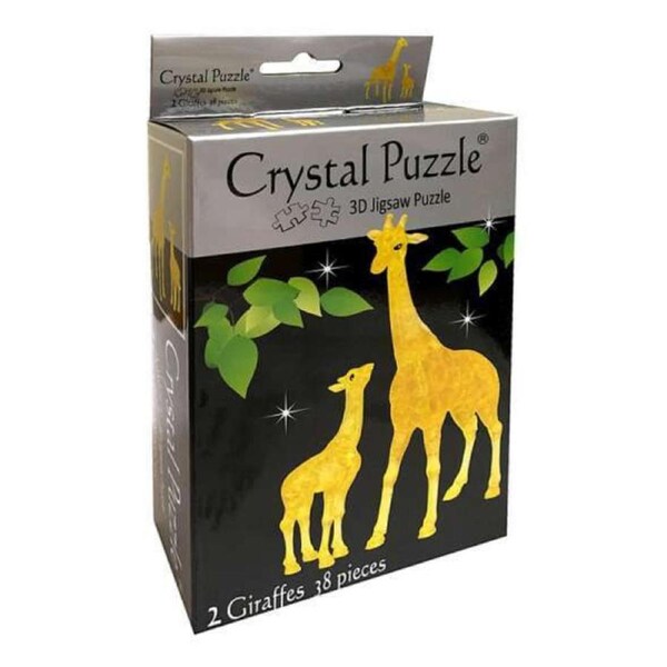 3D 2 x Giraffes Crystal Puzzle
