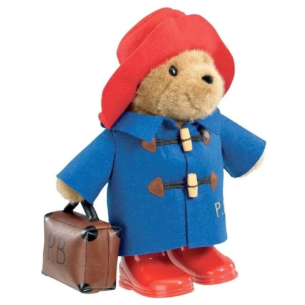 Paddington Bear With Boots Embroidered Coat and Suitcase