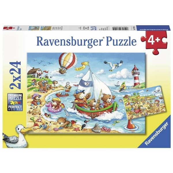 Ravensburger - seaside holiday puzzle 2 x 24 pce
