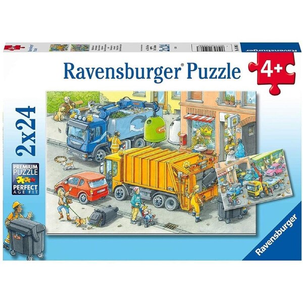 Ravensburger - Working Trucks Puzzle 2x24 Piece