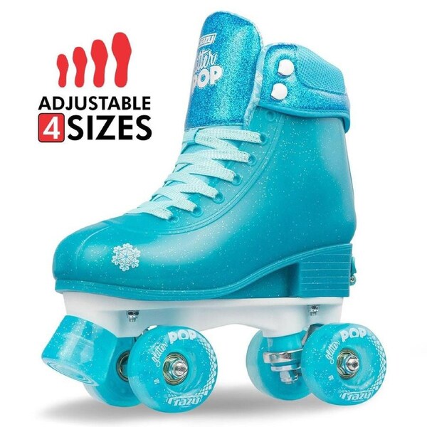 Glitter POP Teale Adjustable Roller Skates J12-2 (Small)