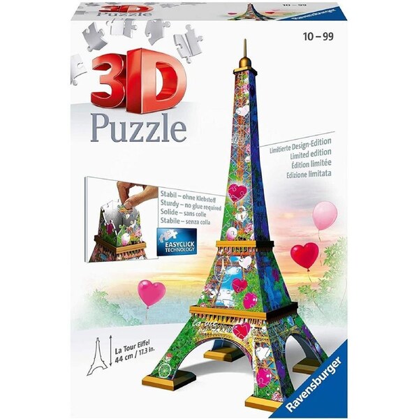 Puzzle 3D Tour Eiffel Love Edition - Ravensburger - 216 pièces