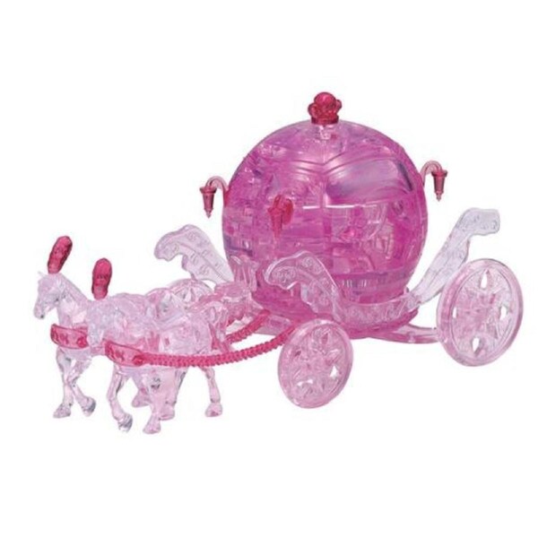3D Royal Carriage Pink Crystal Puzzle