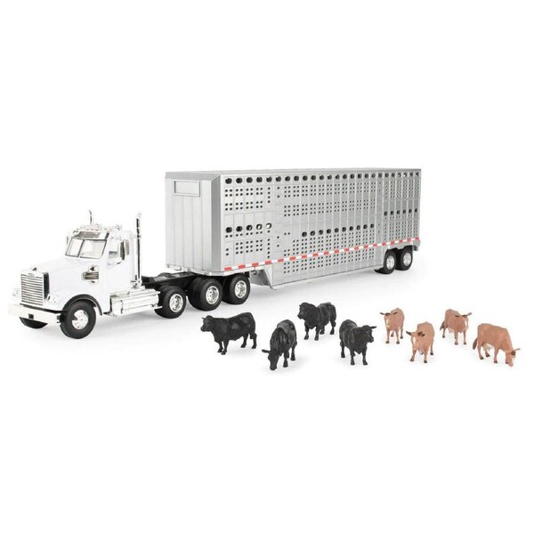 Freightliner 122SD Semi with Cattle Trailer 1:32 Scale