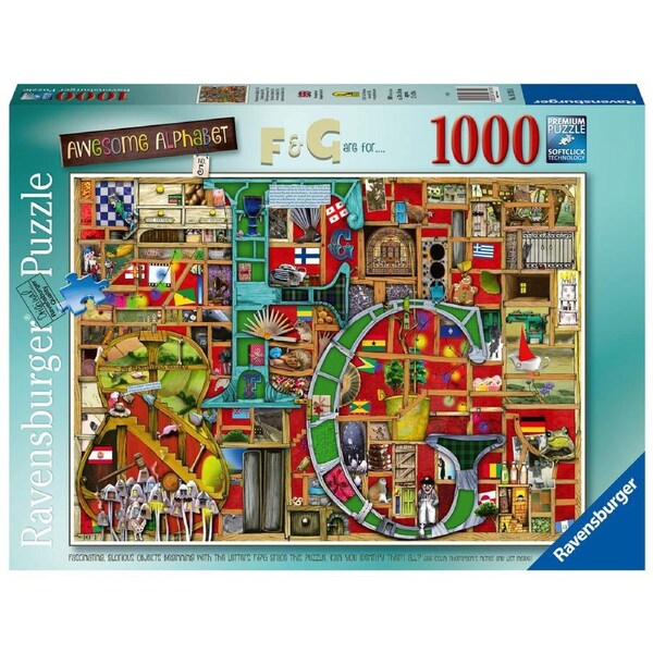 Ravensburger - Awesome Alphabet F & G Puzzle 1000 Piece