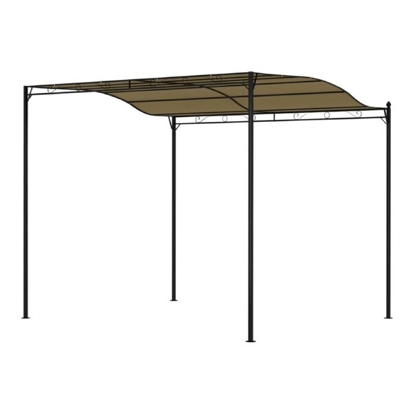 Garden Sunshade Awning Steel Frame Patio Gazebo Car Port Shade 3x2.5m Taupe