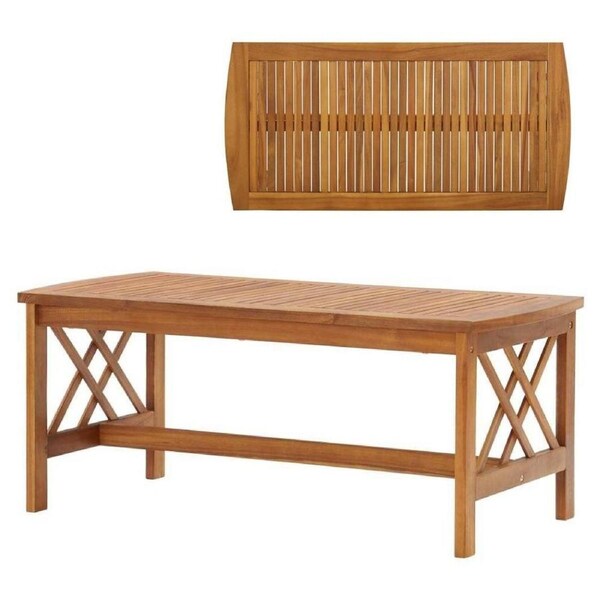 Solid Acacia Wood Coffee Table Wooden Home Living Room Desk Furniture