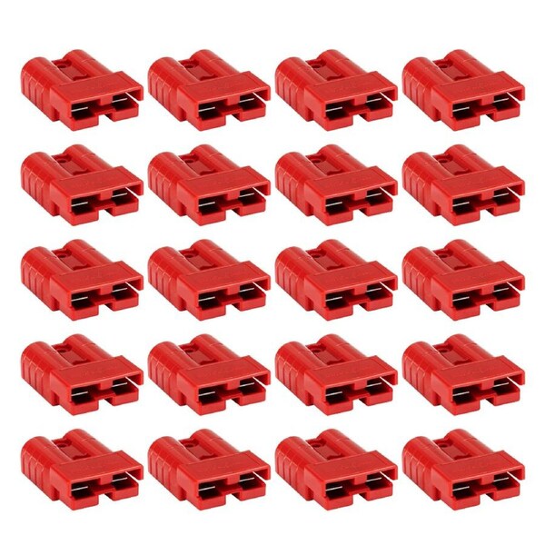 ATEM POWER 20Pcs Red Anderson Style Plug Connectors 50 AMP 6AWG DC Power Tool 12-24V